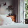 The bedrooms are clean and fresh A picture of a hotel bedroom