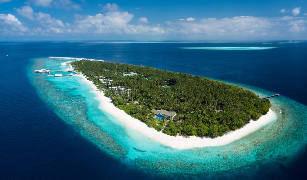 Aerial view of Amilla Maldives Resort and Residences