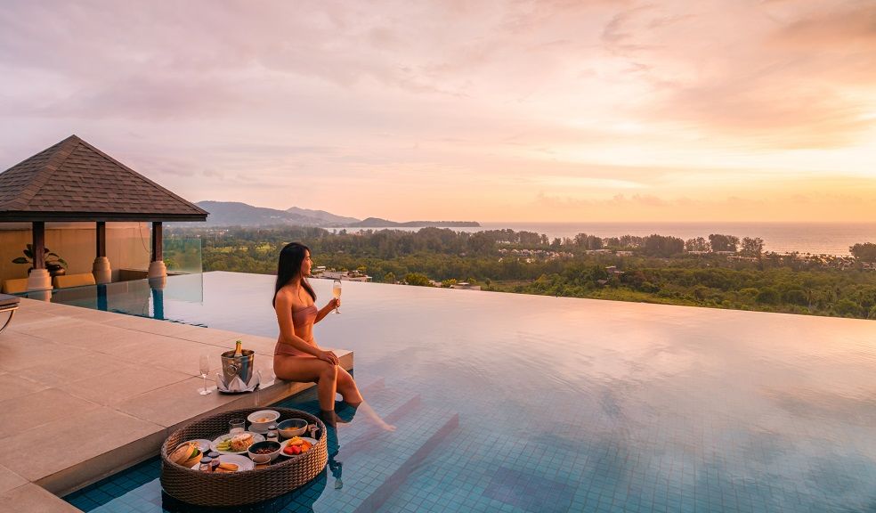 The Pavilions Phuket - infinity pool sunset