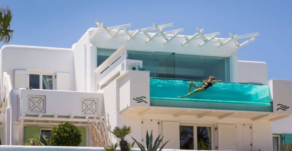 Dive Into Spring at the Only Glass-Front Pool in Mykonos! 