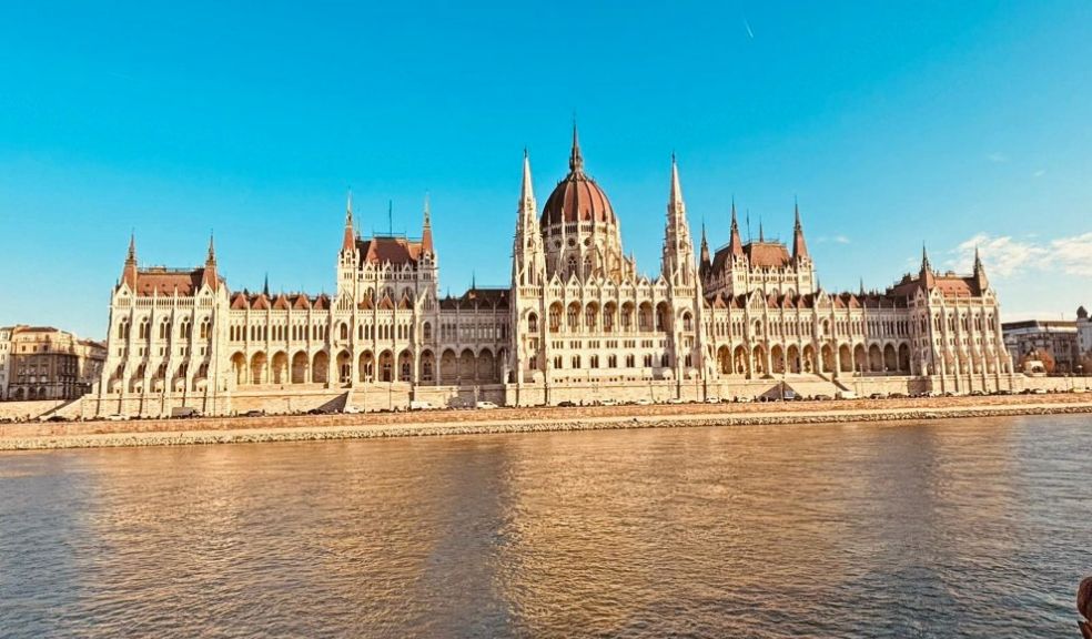 Budapest Parliament Building from river Danube Riviera Travel Budapest Parliament Building from river Danube Riviera Travel