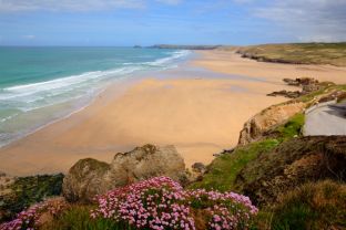 Perranporth Beach Cornwall staycation travel