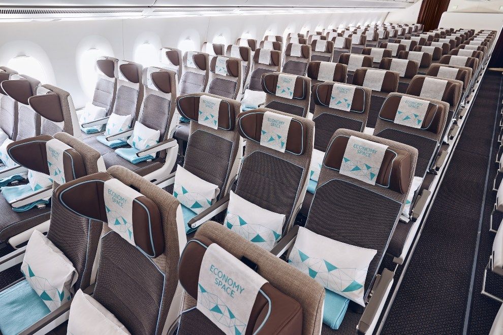 ETIHAD AIRWAYS UNVEILS NEW SUSTAINABILITY50 AIRBUS A350 economy travel