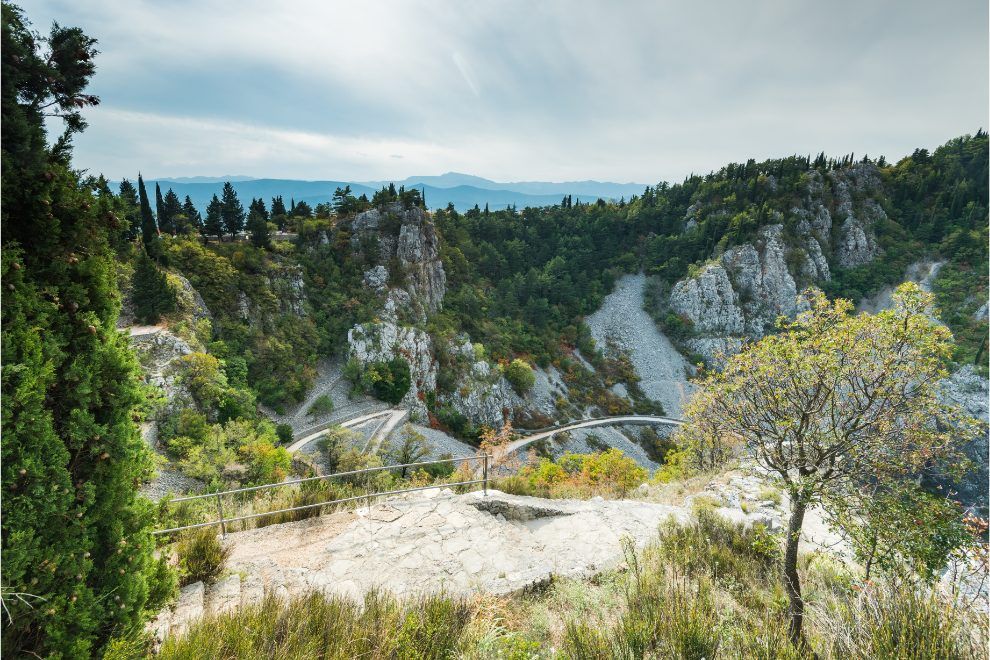 Imotski natural wonder crater with lake Croatia travel