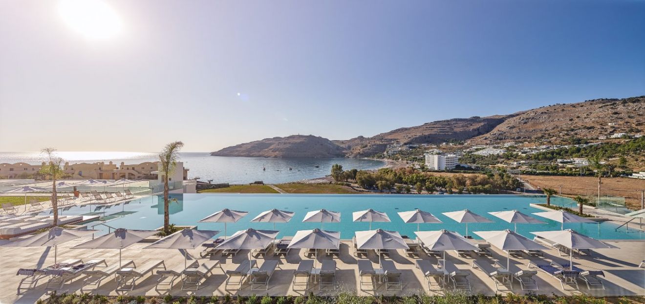 Lindos Grand Resort & Spa Rhodes pool view Greece Travel