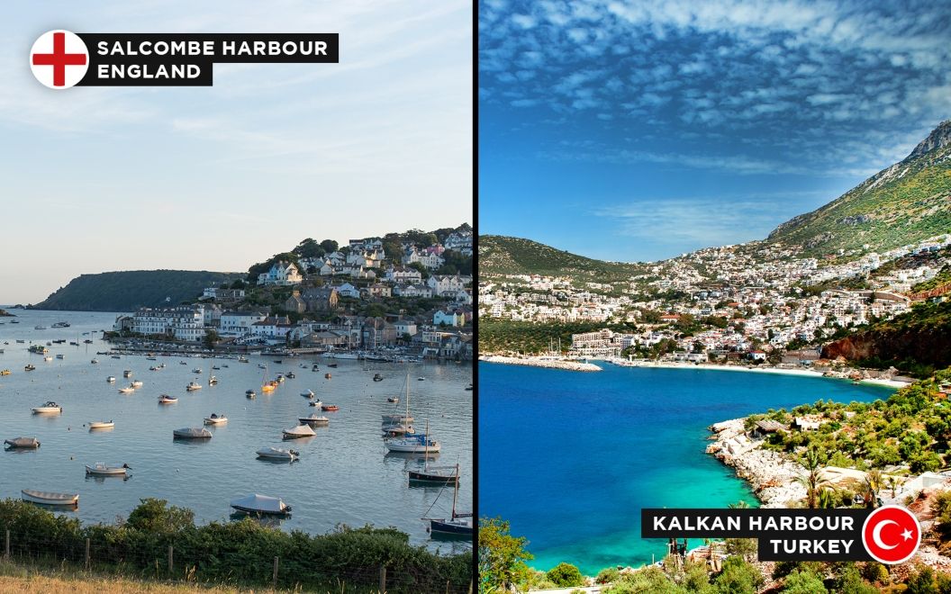 Salcombe Harbour and Kalkan Harbour alternative holiday destinations travel