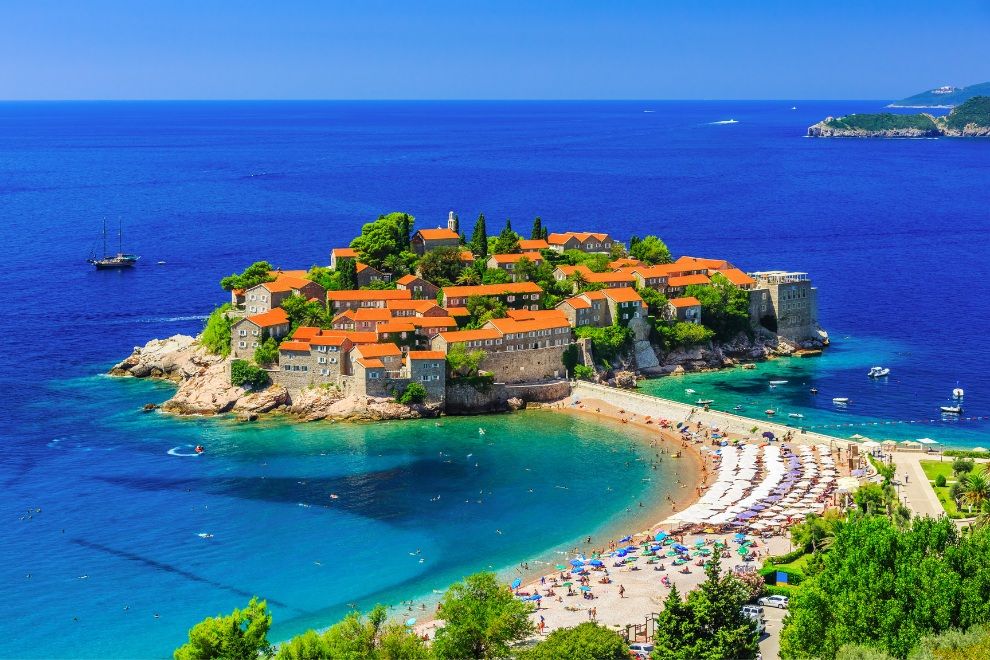 Sveti Stefan Island Budva Montenegro TikTok inspiring travel to the Southern Balkans