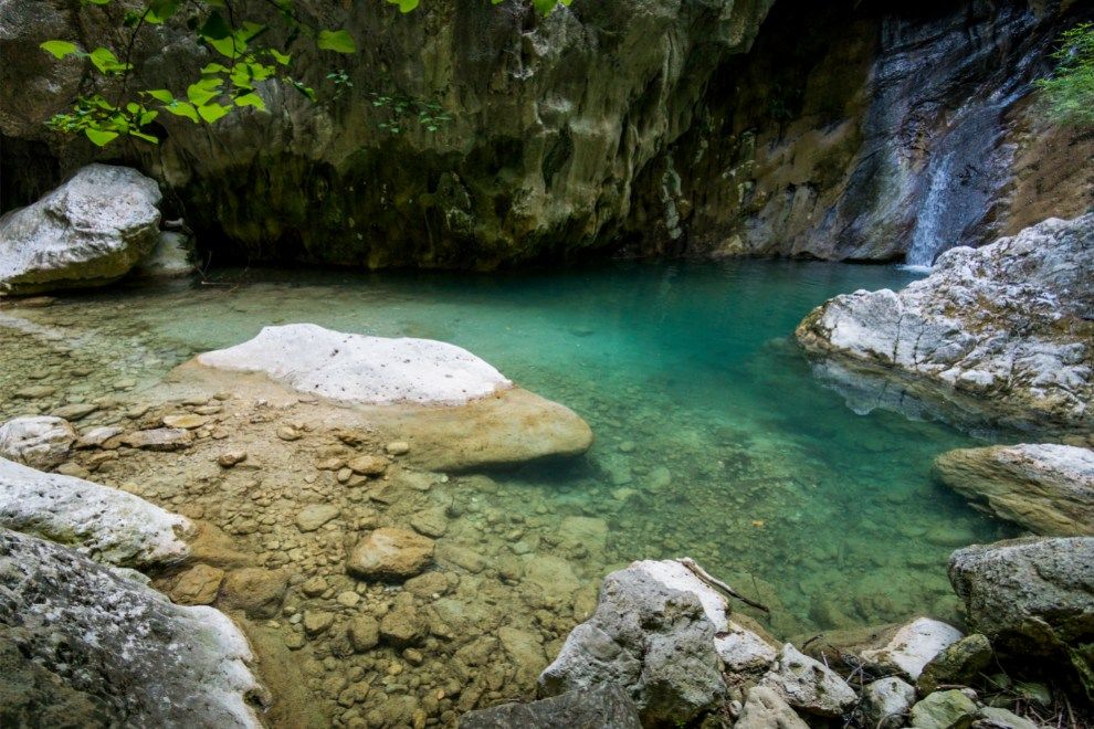 Top Ten Greek Islands for Family Holiday Island Hopping Dimosari waterfalls Nidri Lefkada travel
