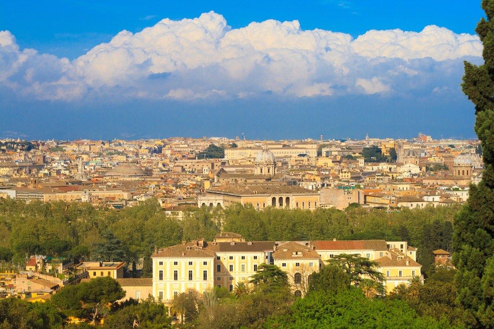 Travel & Discover Italy by rail this autumn Janiculum Hill Rome