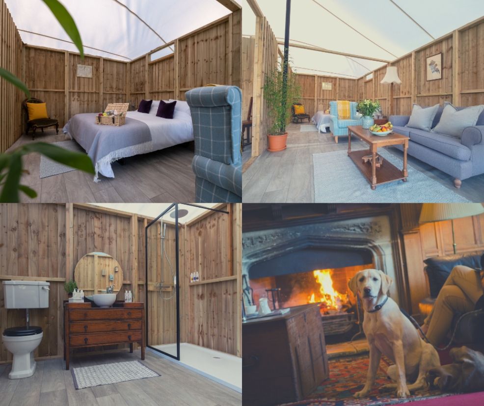 picture of glamping facilities at woolley grange