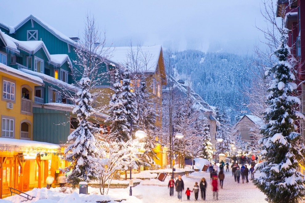 Where are the Worlds Most Popular Ski Resorts Whistler Village Canada travel