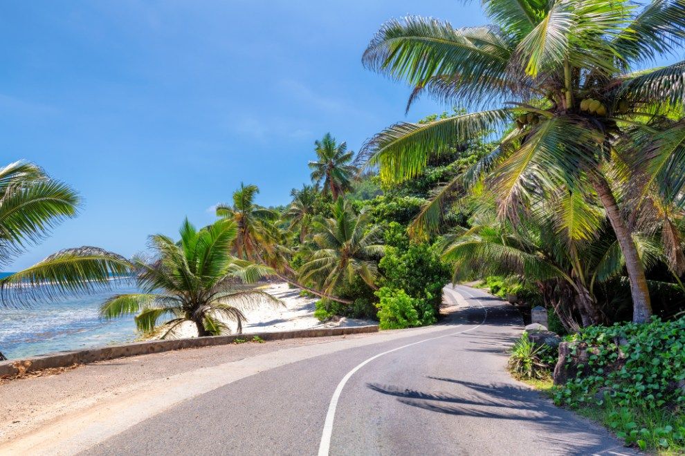 Where are the best travel destinations for scenic drives around the world Seychelles