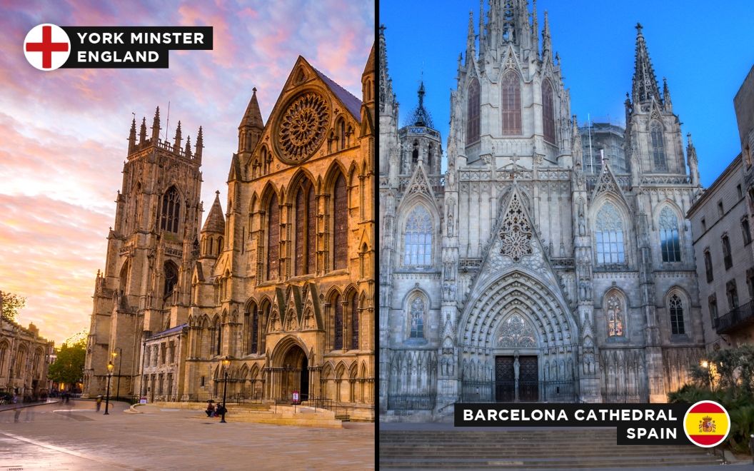 York Minster and Barcelona Cathedral alternative holiday destinations travel