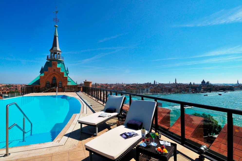 Best Spas around The World Hilton Molino Stucky Venice Italy rooftop pool travel