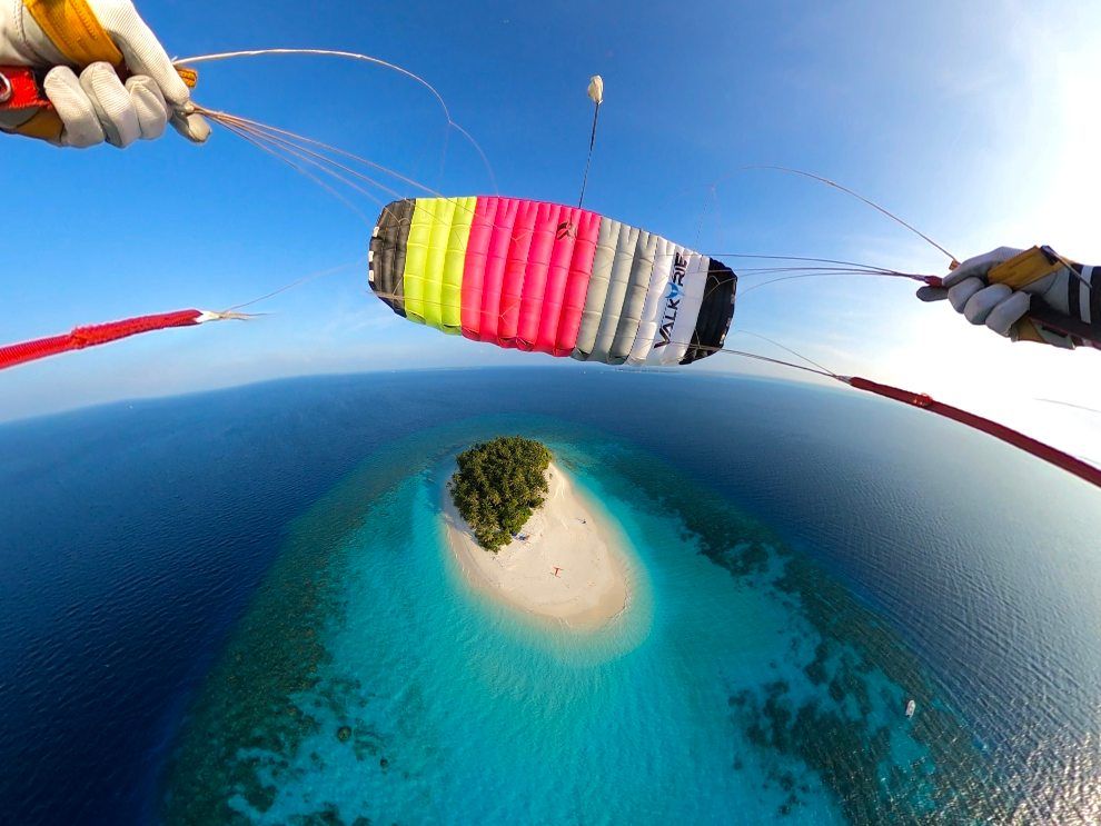 Ifuru Island Maldives Aerial new resort travel skydiving