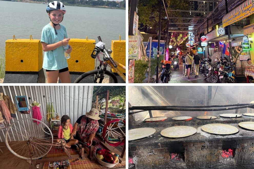 Intrepid Family Adventure Tour Cambodia Travel Phnom Penh Koh Dach cycling Bassac Street food