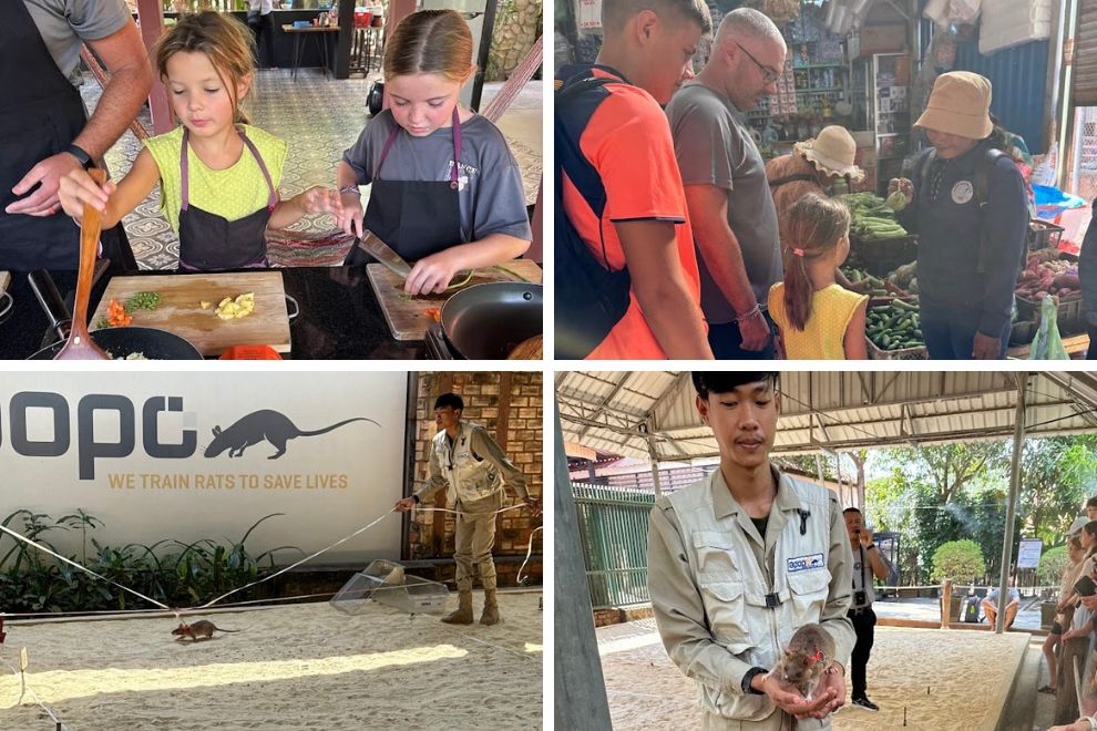 Intrepid Family Adventure Tour Cambodia Travel Siem Reap cooking class Apopo Hero Rats