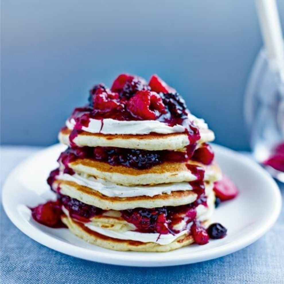 Ricotta Pancakes berry compote Globally inspired: Ocado reveals 5 Pancake Day recipes 