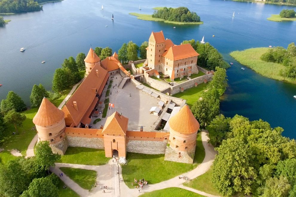 Trakai Castle Lake Galvė Lithuania summer travel