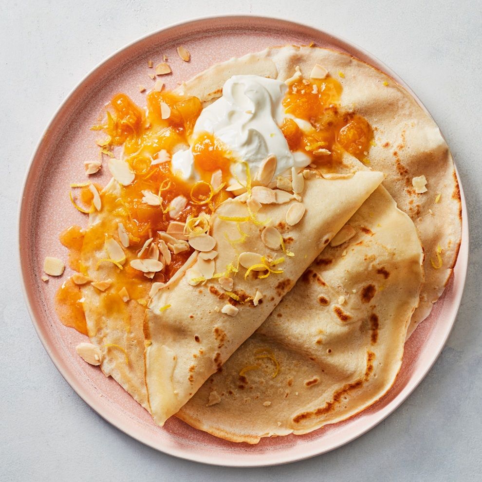 Warm Apricot and Cream Crêpes Globally inspired: Ocado reveals 5 Pancake recipes from around world 