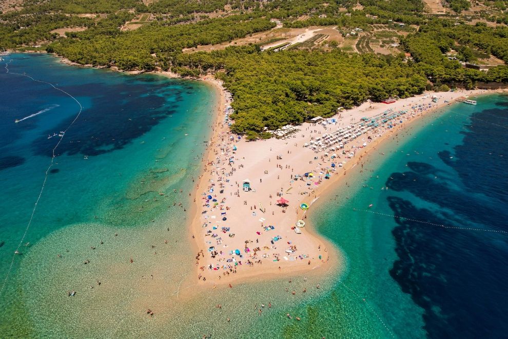 Zlatni Rat (Golden Horn) Beach on Brac Island Travel hidden gem beaches Croatia