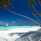 Palm Beach with Hammock Gili Lankanfushi The Maldives surfing holiday travel