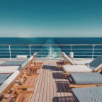 Cruise ship deck sunloungers Mediterranean cruise travel