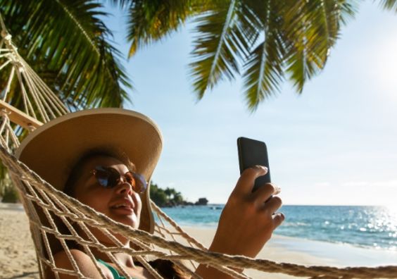 Phone beach hammock data roaming charges esims travel