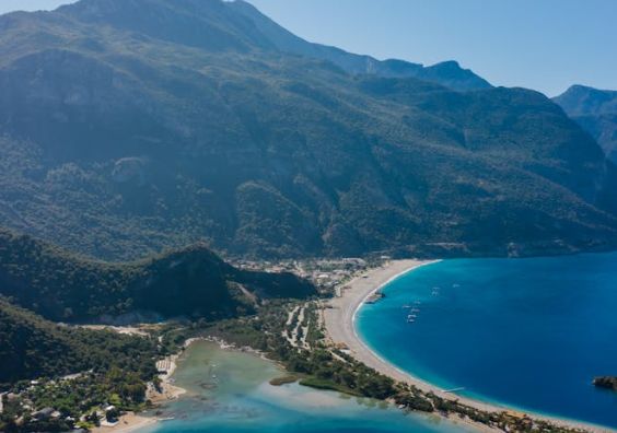 Fethiye, Turkey, sea, natural beach, green mountains, holiday destination, Turkish