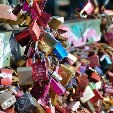 Love lock bridge, Hohernzollern bridge Cologne travel