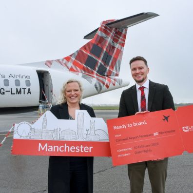 Relaunch for Loganair’s Newquay to Manchester travel route