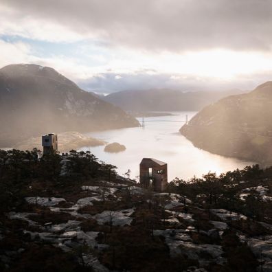 The Bolder: Three new luxury holiday cabins hovering over the fjord landscape adventure travel