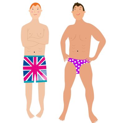 Body-shy dads lack confidence wearing skimpy trunks at French swimming pools holiday travel