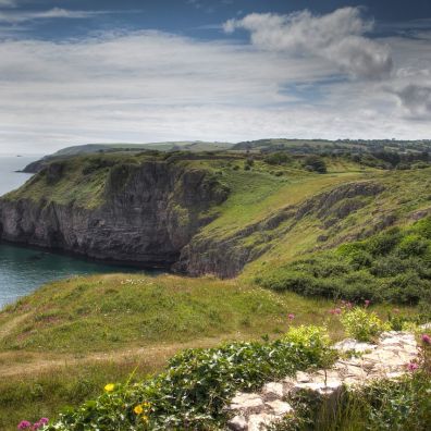coastal path next to sea in Devon