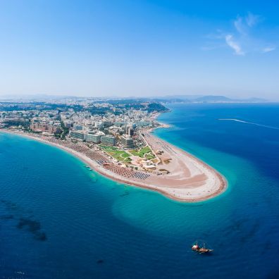 rhodes town panoramic view